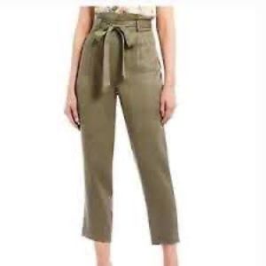 Antonio Melani Britta High Wait Paperbag Pants in Green